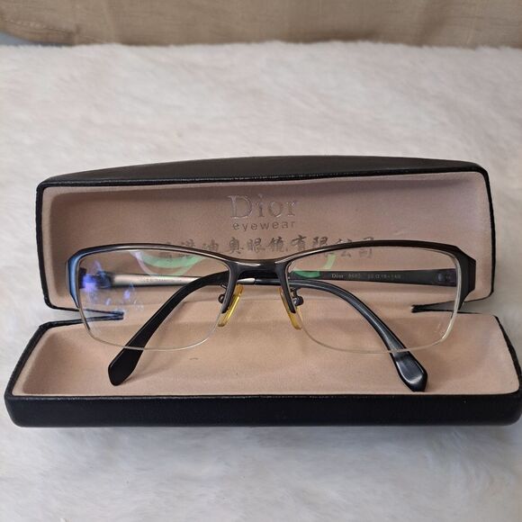 DIOR Vintage Eyewear for Men  (Prescribed) & Leather Case Chic 80's - Picture 3 of 14